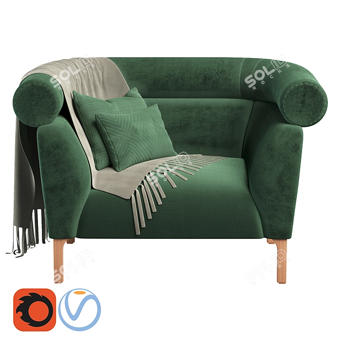 Roubel Sofa 02: Stylish and Versatile Modern Design 3D model image 1