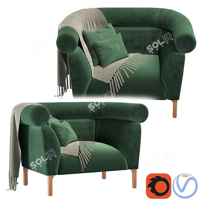 Roubel Sofa 02: Stylish and Versatile Modern Design 3D model image 2