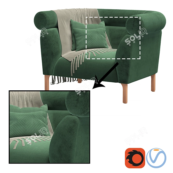 Roubel Sofa 02: Stylish and Versatile Modern Design 3D model image 3