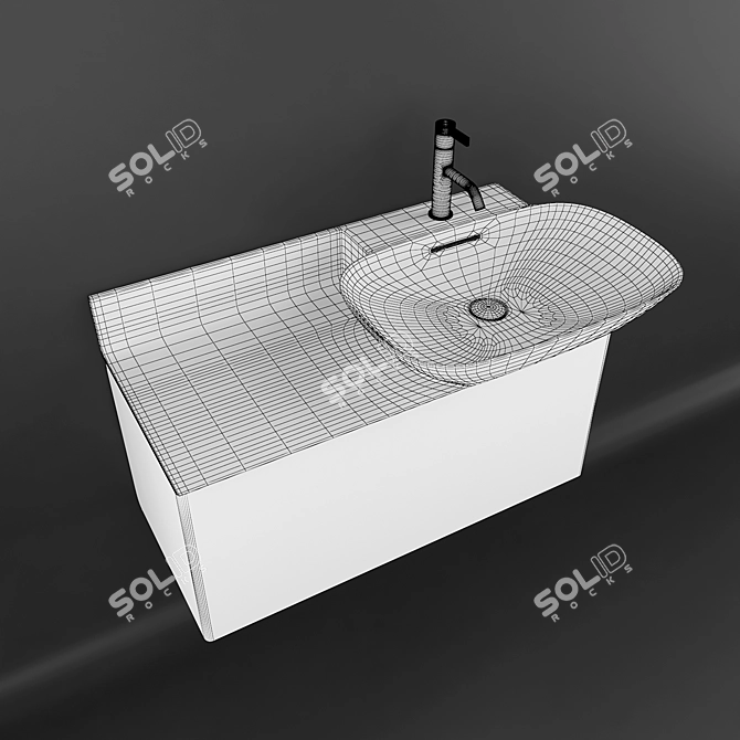 Laufen INO 900mm Modern Sink 3D model image 2