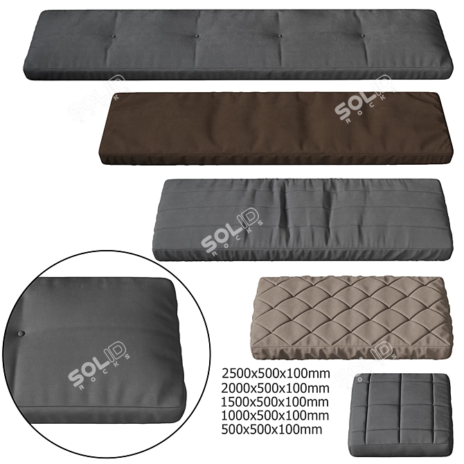 ErgoSeat Cushions-5 Sizes 3D model image 1