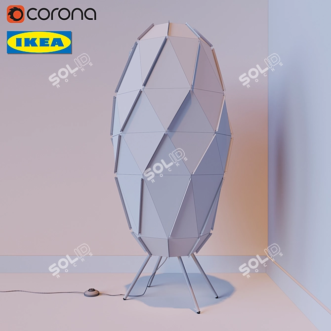 Cozy Ambiance with IKEA SJOPENNA Floor Lamp 3D model image 2