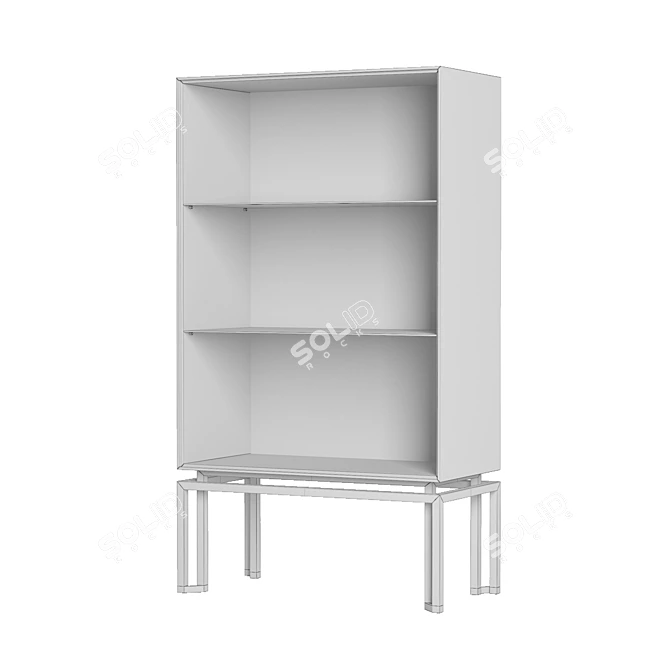 Tosconova Oro Cabinet & Bookcase: Modern Elegance in Gold 3D model image 4