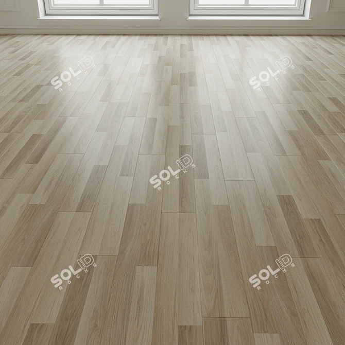 Natural Wood Laminate Parquet 3D model image 1