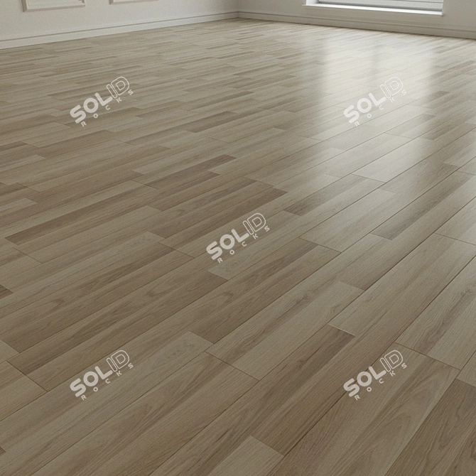 Natural Wood Laminate Parquet 3D model image 2