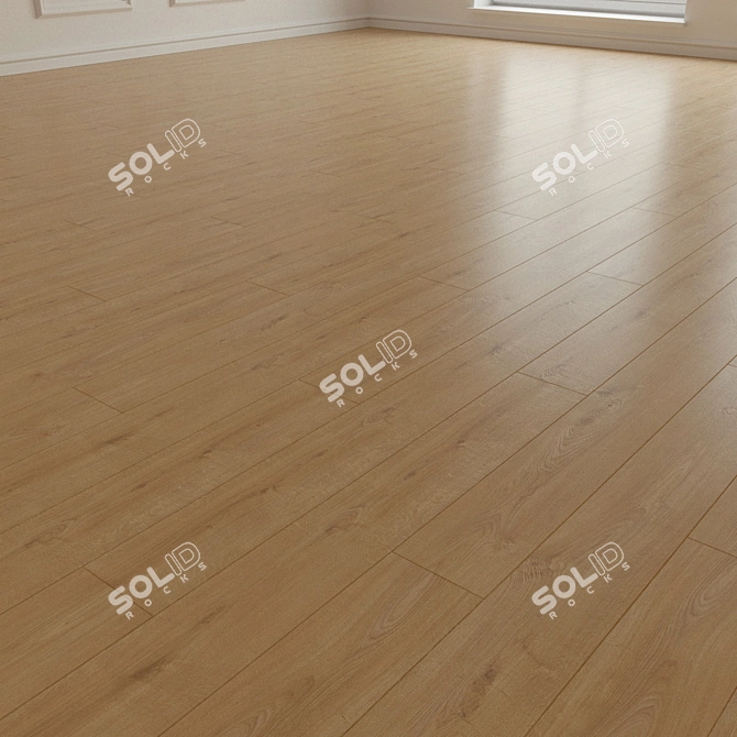 Natural Wood Laminate Parquet 3D model image 2