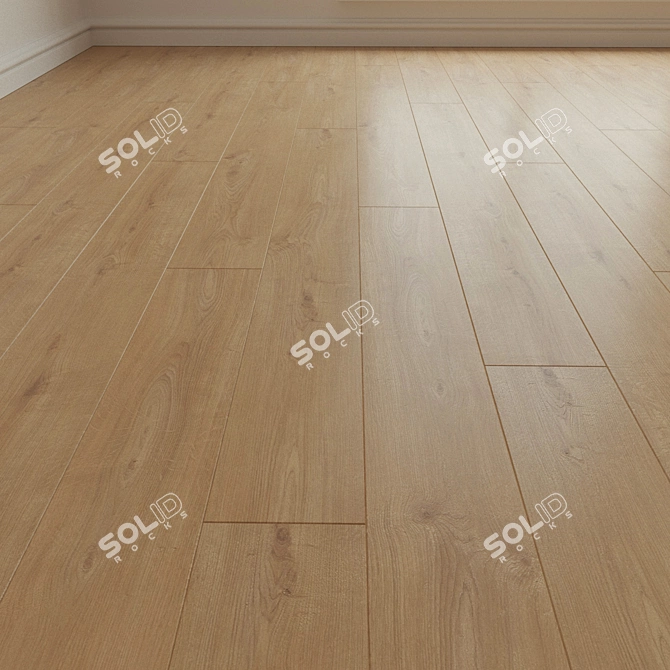 Natural Wood Laminate Parquet 3D model image 3