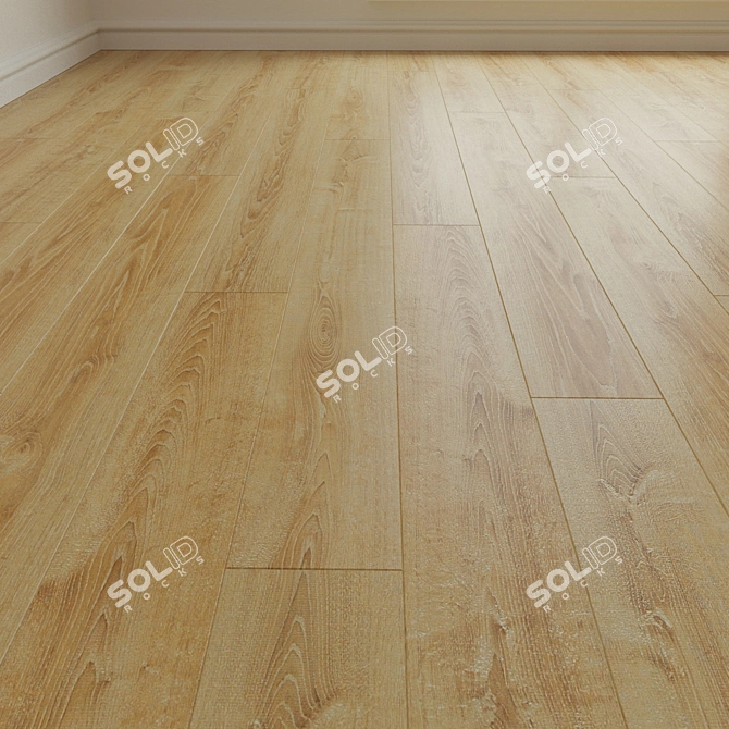 Natural Wood Laminate Parquet 3D model image 1