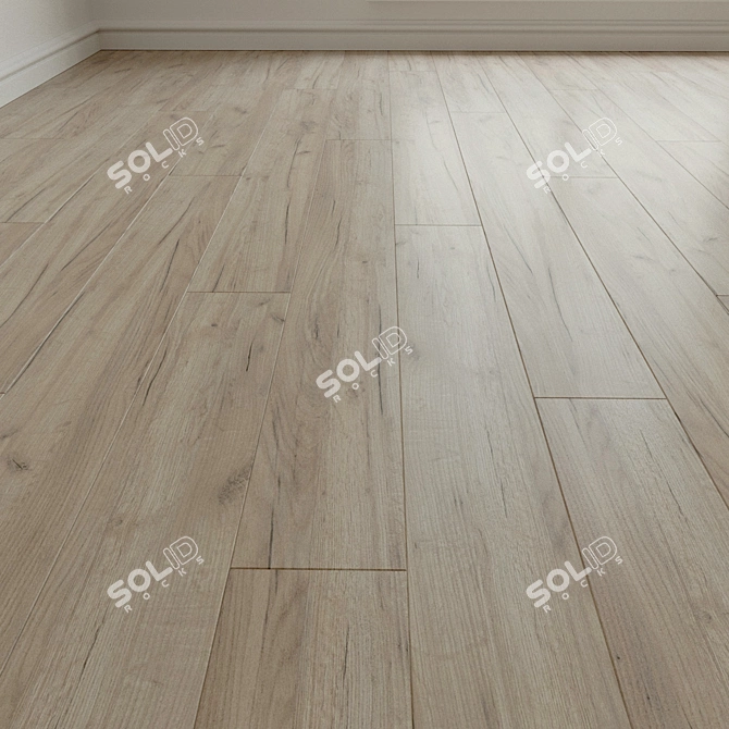 Natural Wood Parquet Flooring 3D model image 2