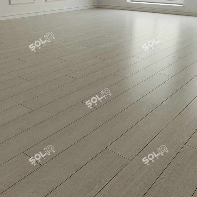 Natural Wood Laminate Parquet 3D model image 3