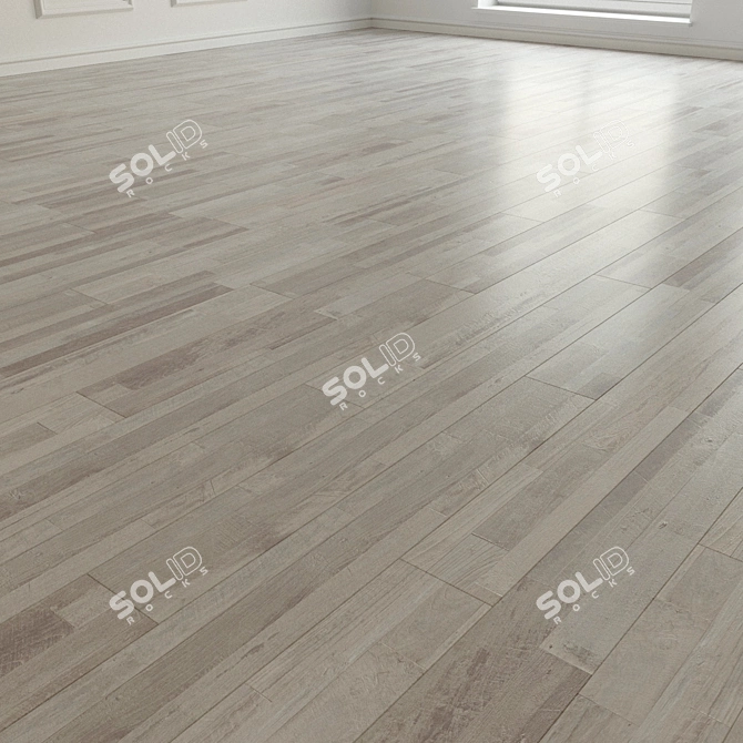 Natural Wood Laminate Parquet 3D model image 3