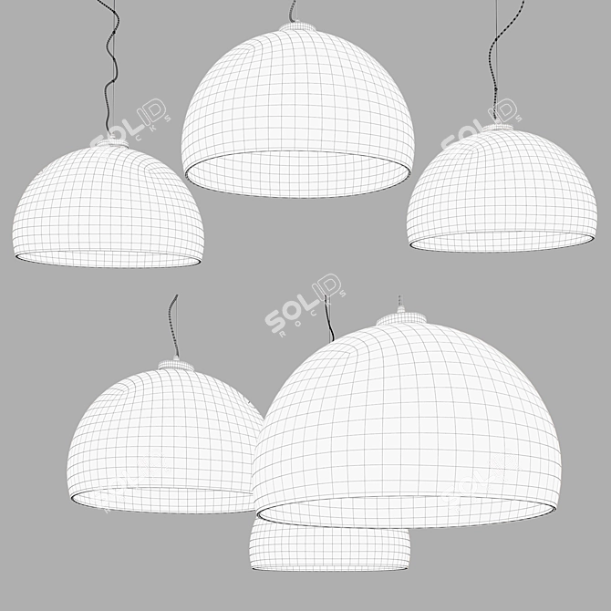 Sleek and Stylish Pendant Light 3D model image 4
