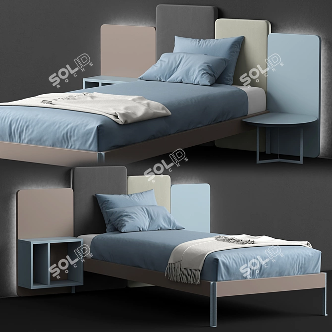 Elegant Sleep Haven: bed_WONDER ET12 by Diotti 3D model image 1