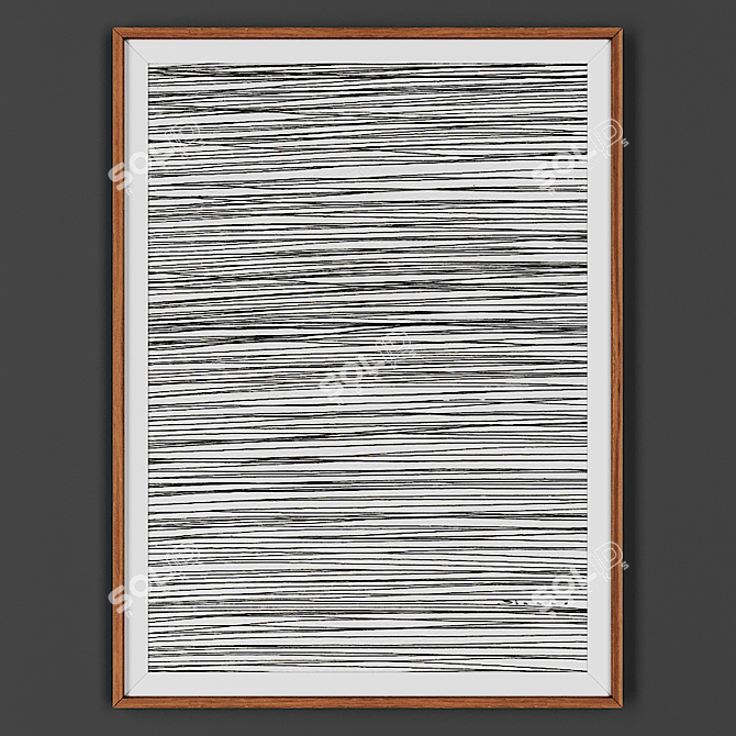 Wooden Framed Art Print 3D model image 1