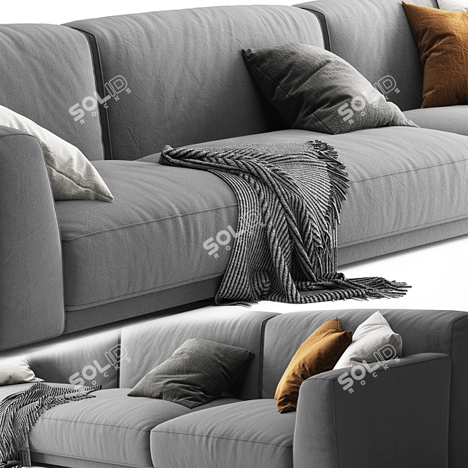 Sophisticated Poliform Shangai Sofa 3D model image 2