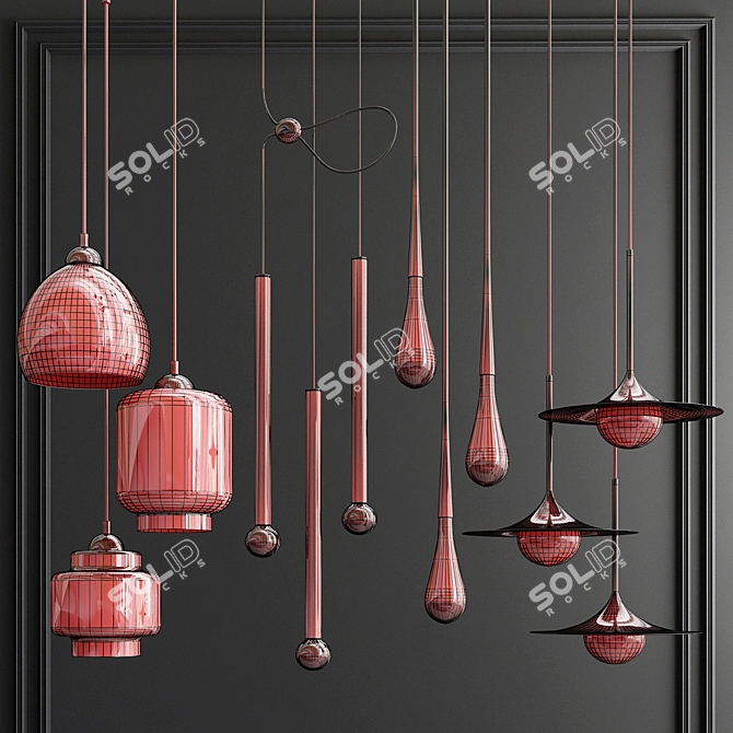 Elegant HangLights_52: Modern Illumination 3D model image 2