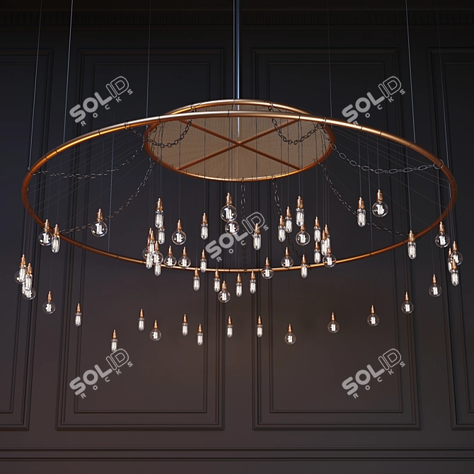 Elegant Crystal Chandelier 3D model image 1