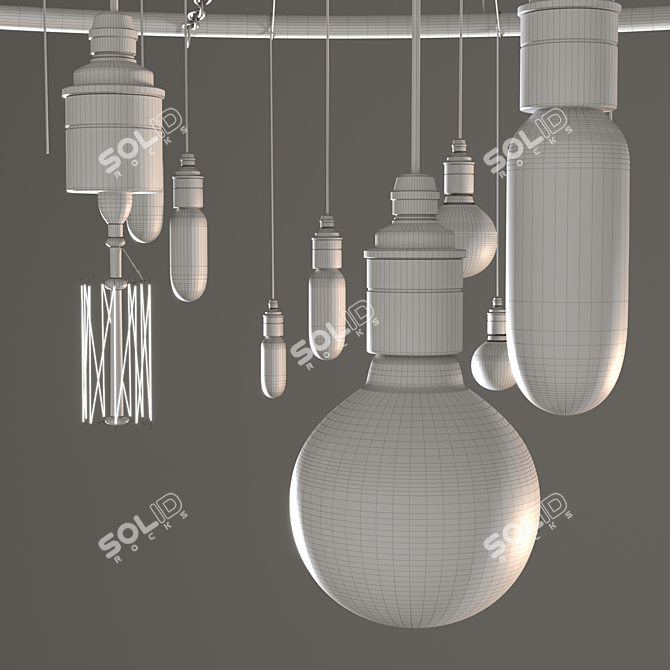 Elegant Crystal Chandelier 3D model image 3