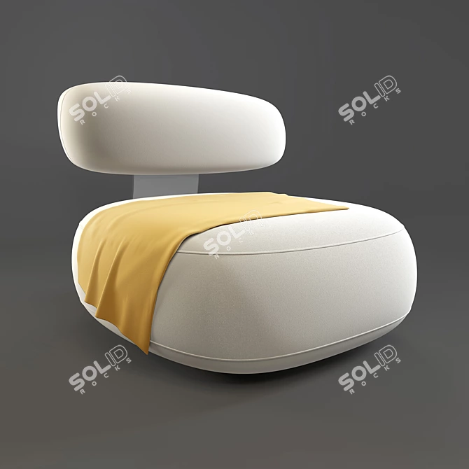 Karim Rashid Bounce Sofa: Stylish and Comfy! 3D model image 1