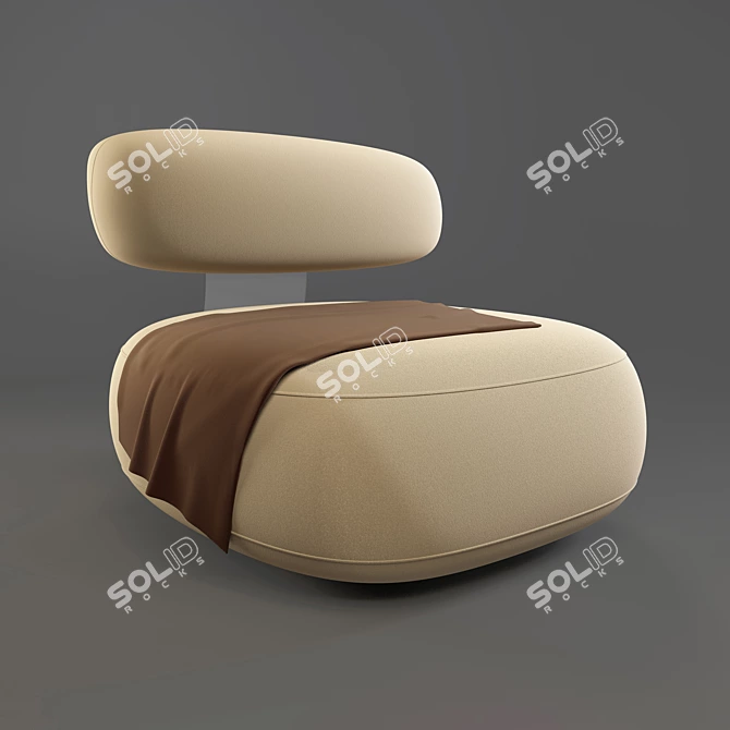 Karim Rashid Bounce Sofa: Stylish and Comfy! 3D model image 3