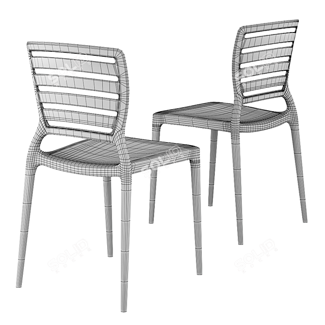 Elegant Tramontina Sofia Chair Collection 3D model image 3