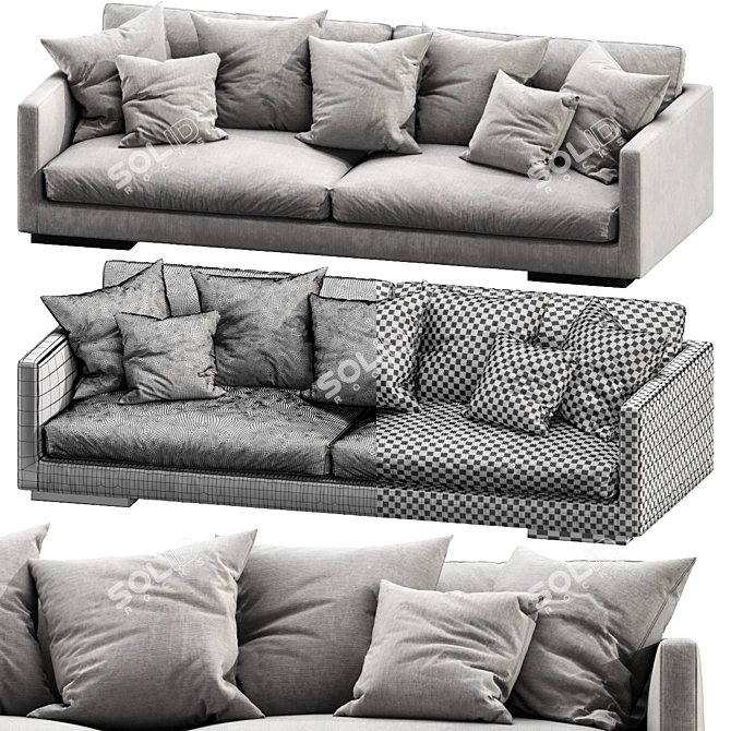 Flexform Magnum: Modern Modular Sofa 3D model image 3