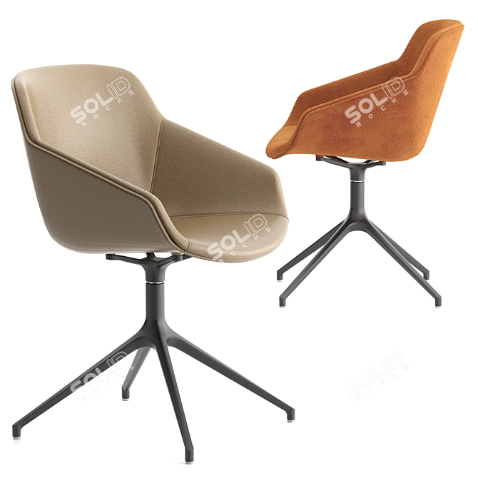 Elegant Vienna Chair - Boconcept 3D model image 1