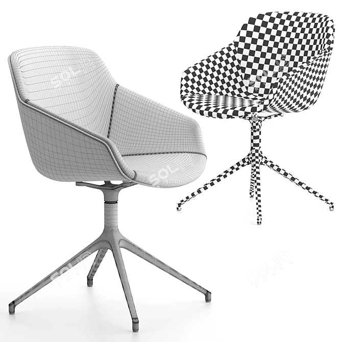 Elegant Vienna Chair - Boconcept 3D model image 3