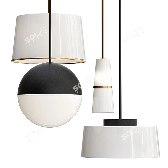 Sleek and Stylish Lighting Fixture 3D model image 1