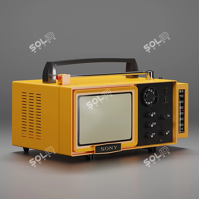 Title: Compact Sony Micro TV 5: Vivid Colors & High-Quality Design 3D model image 4