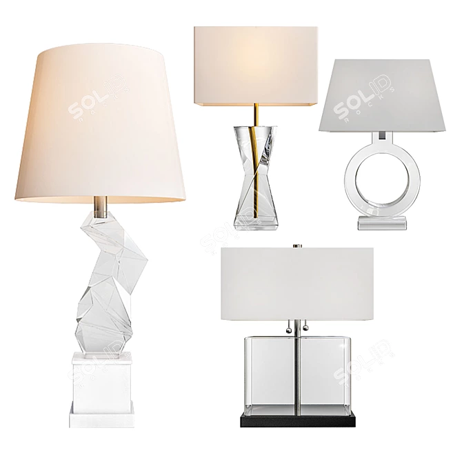 Elegance Illuminated: Table Lamp Collection 3D model image 1