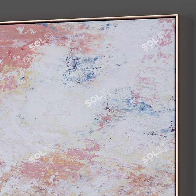 Modern Frame Collection: 1000x1000mm Frames with High-Resolution Textures 3D model image 2
