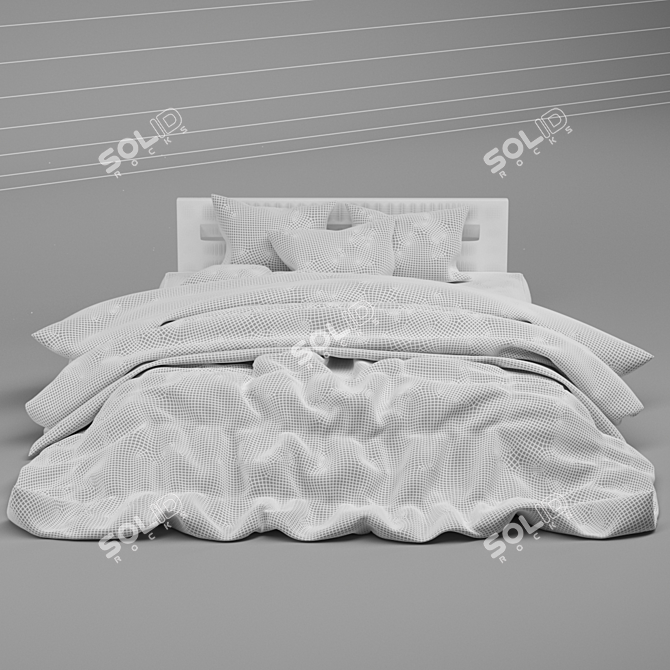  2015 Bed: Stylish, Durable, and Versatile 3D model image 5