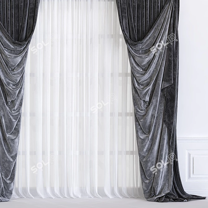 Elegant Drapery 598 3D model image 3