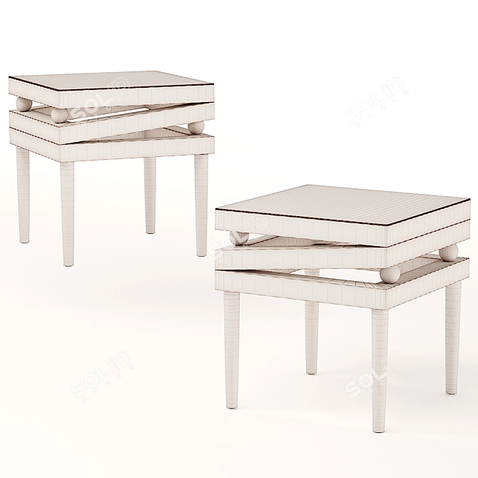  Stylish Modern Side Table 3D model image 2