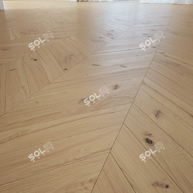 Gardenia Oak Herringbone Floor 3D model image 2