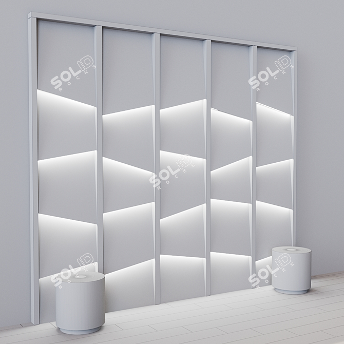 Title: Modern Izgolovie Panel Set 3D model image 3