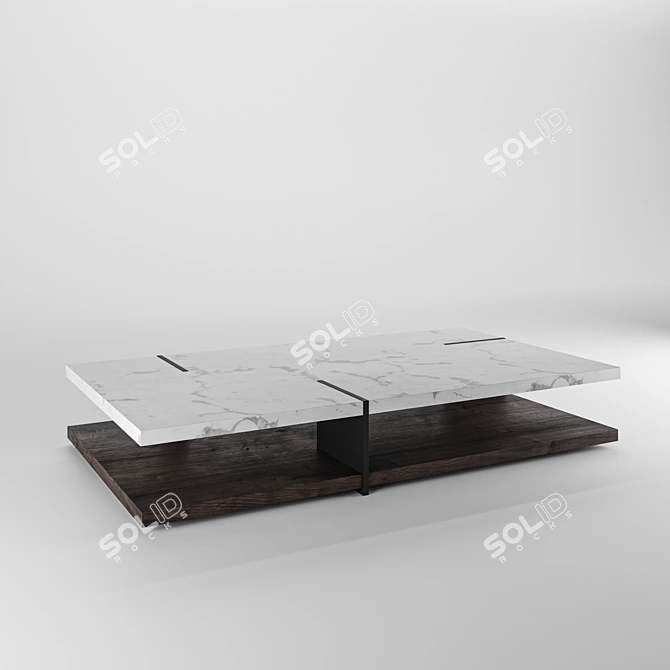 Sleek Modern Coffee Table 3D model image 1