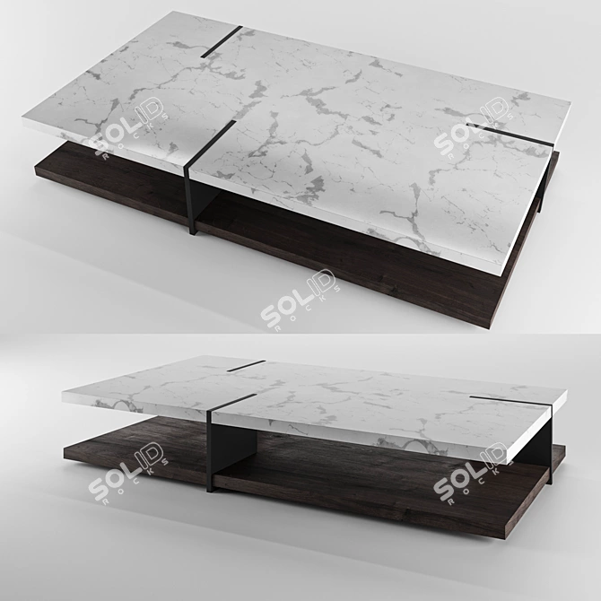 Sleek Modern Coffee Table 3D model image 3