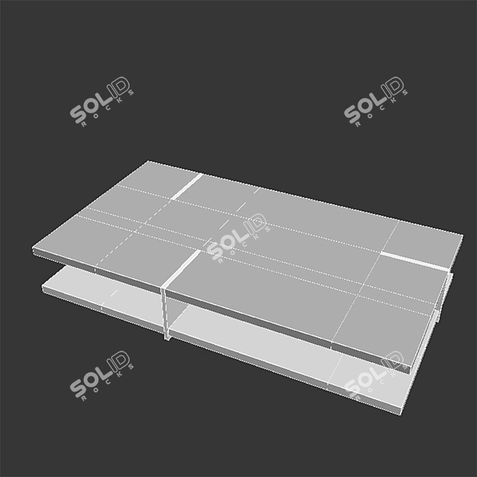 Sleek Modern Coffee Table 3D model image 4