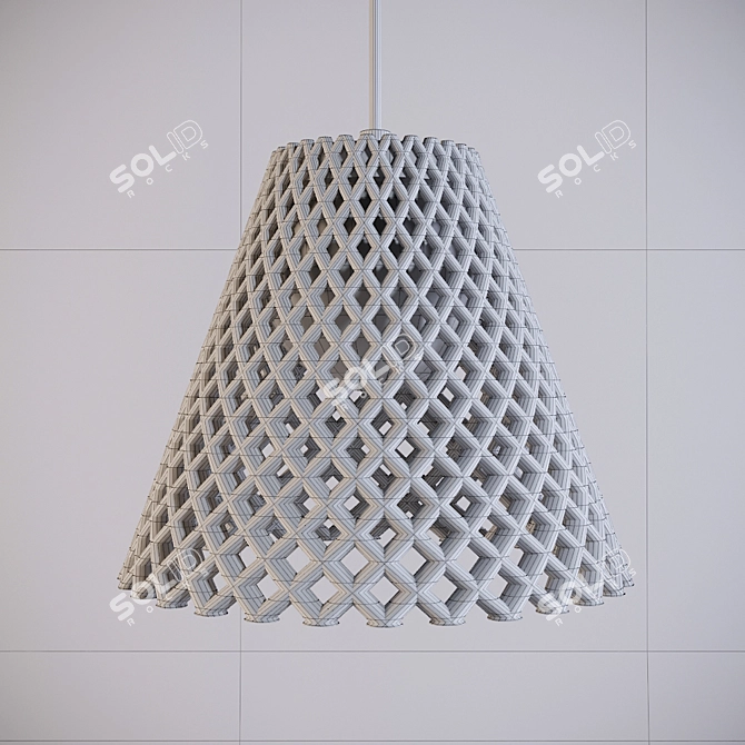 Elegant Concrete Helia Pendant 3D model image 5