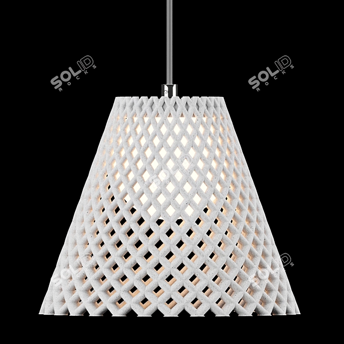 Elegant Concrete Helia Pendant 3D model image 8