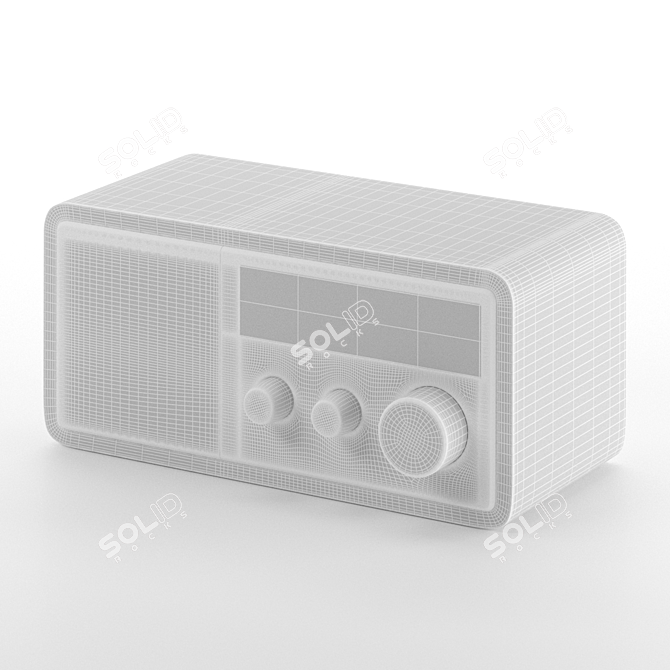 Classic Style Sangean Radio 3D model image 2