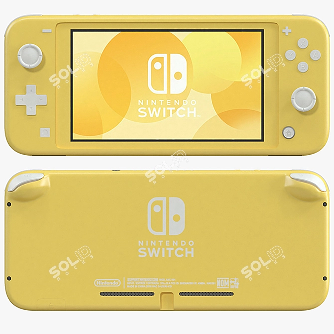 Nintendo Switch Lite - Sleek and Vibrant Yellow 3D model image 3