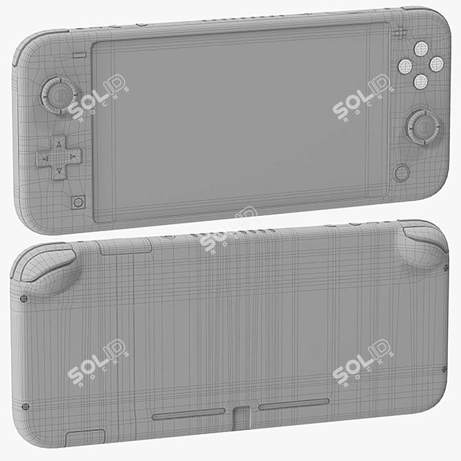 Nintendo Switch Lite - Sleek and Vibrant Yellow 3D model image 5