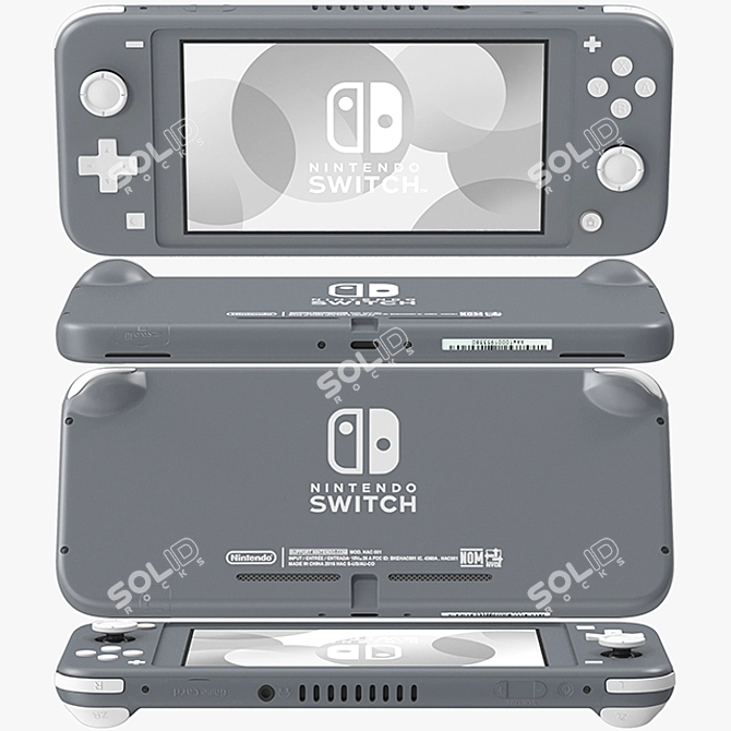 Ultimate Portable Gaming: Nintendo Switch Lite - Gray 3D model image 2