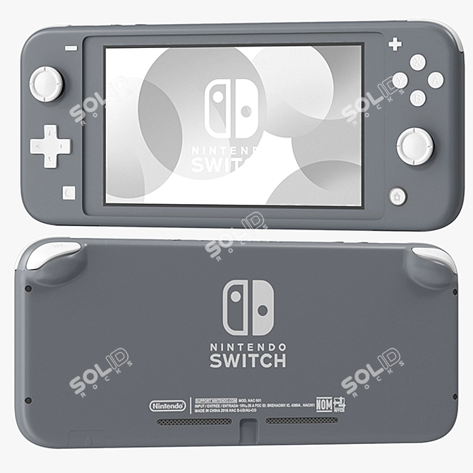 Ultimate Portable Gaming: Nintendo Switch Lite - Gray 3D model image 3