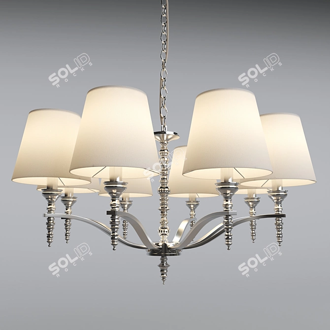 Elegant 8-Light Chandelier: MW-Light Ontario 3D model image 2