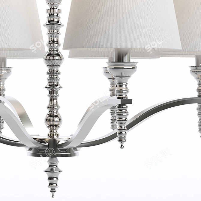 Elegant 8-Light Chandelier: MW-Light Ontario 3D model image 3