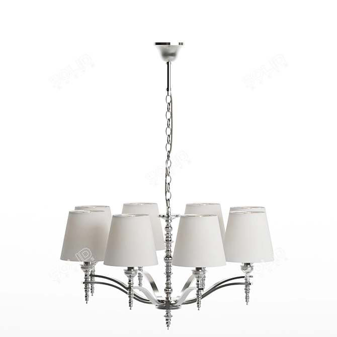 Elegant 8-Light Chandelier: MW-Light Ontario 3D model image 4